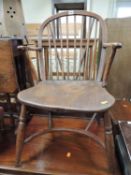 YEW WOOD & ELM HOOP BACK ARMCHAIR, 19th century Provenance: private collection Cheshire