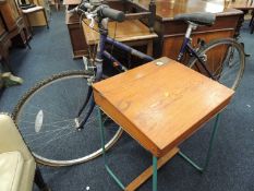 Tri-Ang child's desk and a Raleigh Nova touring bicycle (2)