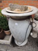 AMPHORA STYLE GARDEN WATER FEATURE, 80cms (h) Provenance: private collection Cheshire