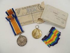 TWO GREAT WAR MEDALS, awarded to S-344017. Pte. H. A. Buttling. A.S.C., comprising Great War medal