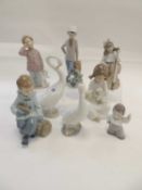 GROUP OF EIGHT NAO CERAMIC FIGURES Provenance: private collection Flintshire