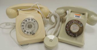 TWO VINTAGE DIAL TELEPHONES Provenance: private collection Flintshire