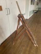 PAIR OF VINTAGE FOLDING WOODEN STEPLADDERS Provenance: East Cheshire Country House