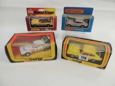 CORGI FORD CAPRI (343), Corgi Ford Capri (312), and two Matchbox Ford Caris, all boxed (4)