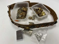 MILITARY CAP BADGES, including Cheshire Regiment, RFC, and others, along with quantity of brass