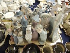 QUANTITY OF SPANISH PORCELAIN FIGURINES, including Nao and similar factories Provenance: private