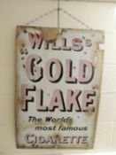 WILLS'S GOLD FLAKE ENAMELLED SIGN, 61 x 91cms