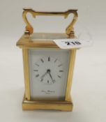 ENGLISH BRASS CARRIAGE CLOCK, Thomas Braithwaite, 13cms  Provenance: private collection Cheshire