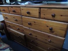 YELLOW PINE LARGE CHEST OF DRAWERS, 108 (h) x 146cms (w) Provenance: private collection Cheshire