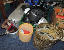 HOUSEHOLD WARE including an aluminium FISH KETTLE (1 box)