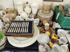 ASSORTED CERAMICS etc., including Wedgwood Queen's Ware, Royal Worcester, Dahlgren Duck dinner
