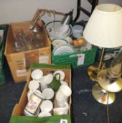 ASSORTED KITCHEN POTTERY & TABLEWARE (3 trays)