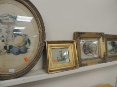 VICTORIAN aquatint - 'An Allegory of Spring', 21 x 23cms, LE BLOND two prints, and further VICTORIAN