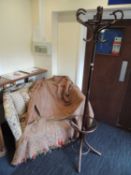 VICTORIAN WELSH PAISLEY SHAWL, 154 x 332cms, also a bentwood hat and coat stand (2) Provenance: