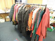 ASSORTMENT OF LADIES' CLOTHING, including Astrakhan ¾ length coat, other fashion jackets, approx.