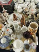 QUANTITY OF MIXED CERAMICS & GLASS, including Coalport bottle vase (2 trays) Provenance: private