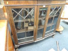 EDWARDIAN MAHOGANY BOW FRONT DISPLAY CABINET, 130 (h) x 122cms (w) Provenance: private collection