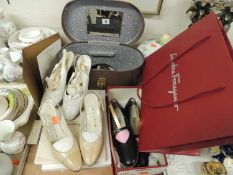VINTAGE LADIES' SHOES, vanity case, etc.