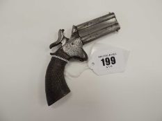 VICTORIAN RIM FIRE TURN BARREL POCKET PISTOL Provenance: private collection Cheshire