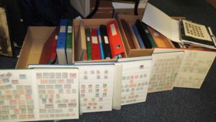 HOARD OF MINT AND USED FOREIGN AND COMMONWEALTH STAMPS, comprising multiple stock books and an