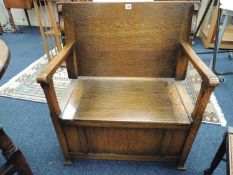 OAK MONK'S BENCH, 76cms (w)