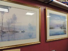 TWO LARGE GILT FRAMED PRINTS Provenance: private collection Cheshire