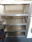 ALUMINIUM SHELVING, 122 (h) x 80 (w) x 51cms (d)