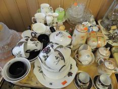 LARGE GROUP OF CERAMICS & GLASS, including eggshell Oriental teaware, Royal Albert Masquerade floral