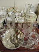 DECORATIVE GLASSWARE, including Walt Disney Productions moulded glass Minnie Mouse, ornamental