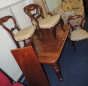 VICTORIAN MAHOGANY EXTENDING DINING TABLE, 179cms (l) (when extended with one extra leaf),