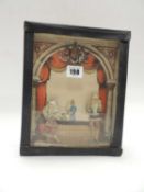 THEATRICAL SAND OPERATED PAPER DIORAMA, in the manner of Benjamin Pollock, 'That's the Sort of Man I