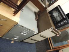TWO METAL FILING CABINETS, wood effect filing cabinet, and a Tefal Optimo 19L electric oven (as new)