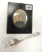 VICTORIAN SCHOOL watercolour on paper - portrait miniature of a boy in a ruff collar, 8.5 x 6cms,