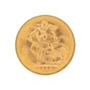 ELIZABETH II GOLD SOVEREIGN, 1968, 8.0gms Provenance: deceased estate Swansea Comments: good