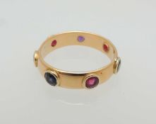 ACROSTIC GEM SET RING 'REGARDS', set in 18ct gold, size W, 6.2g Provenance: private collection