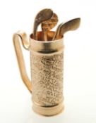 9CT GOLD GOLF BAG PENDANT / CHARM, 25mms, 2.7g Provenance: private collection Cheshire Please