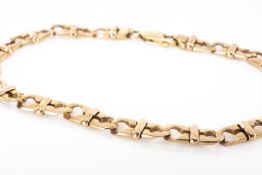 9CT GOLD C-LINK BRACELET, 22.5cms long, 15.6gms Provenance: private collection Pembrokeshire