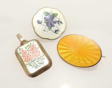 GUSTAV GAUDERNACK, NORWAY (1864-1914), ENAMELLED STERLING SILVER BROOCH, 22mms (NB: Gustav