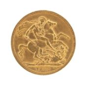 GEORGE V GOLD SOVEREIGN, 1912, 8.0gms Provenance: deceased estate Swansea Comments: good overall,