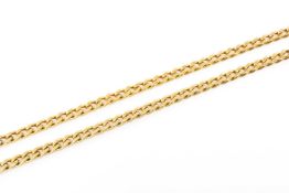 18CT GOLD CURB LINK NECKLACE, stamped 'Italy', '18Kt' and '750', 46cms long, 23.3gms Provenance: