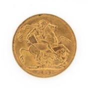 GEORGE V GOLD SOVEREIGN, 1912, 8.0gms Provenance: private collection Carmarthenshire Comments: light