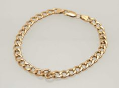 9CT GOLD CURB LINK BRACELET, 18cms (l), lobster claw clasp, approx. 4g Provenance: private