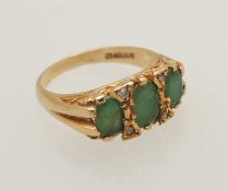 9CT GOLD EMERALD & DIAMOND CLUSTER RING, size N, 3.7g Provenance: private collection Flintshire
