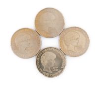 FOUR 1997 SILVER 'DIANA MEMORIAL' CROWNS, 3.63ozt (4) Provenance: private collection Caerphilly