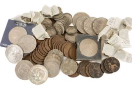 COLLECTION OF MOSTLY PRE-DECIMAL GB COINAGE including 1920's penny coins, 1920's one shilling coins,