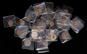 ASSORTED TOKENS & COINS, including 1788 Anglesey Parys Mines Co. Druid's Head copper Penny, 1913