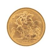 ELIZABETH II GOLD SOVEREIGN, 1968, 8.0gms Provenance: deceased estate Swansea Comments: good