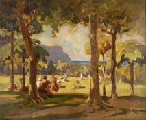 LILIAN WOODCOCK (1864-1932) oil on canvas - entitled, 'Llandudno', inscribed verso, 45 x 54cms