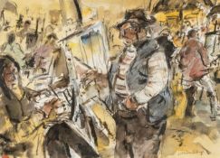 ‡ WILLIAM SELWYN watercolour - Montmartre, signed in pencil, titled verso on Albany Gallery label,