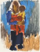 ‡ JOSEF HERMAN limited edition (78/150) lithograph - entitled verso 'Mother and Child', fully